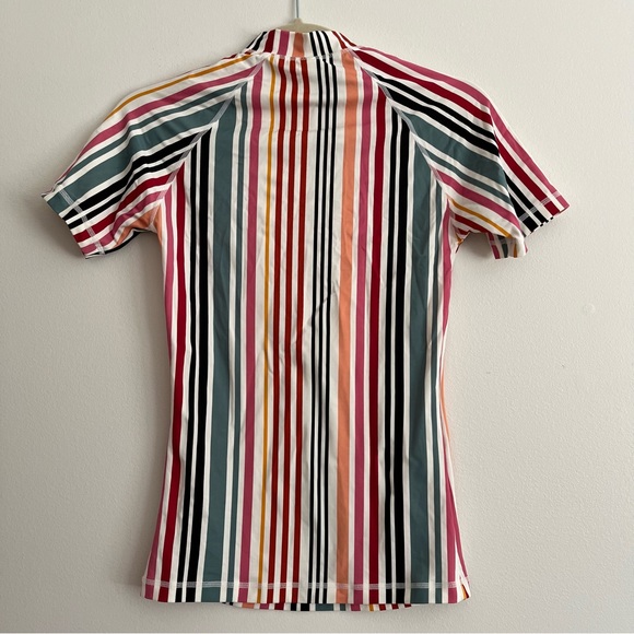 Madewell Second Wave Rash Guard in Rainbow Stripe - Picture 3 of 8